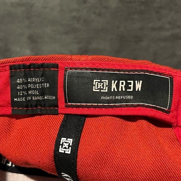 KR3W Team 2 Snake Print Embossed Logo Snapback Hat / Adjustable - Picture 6 of 6